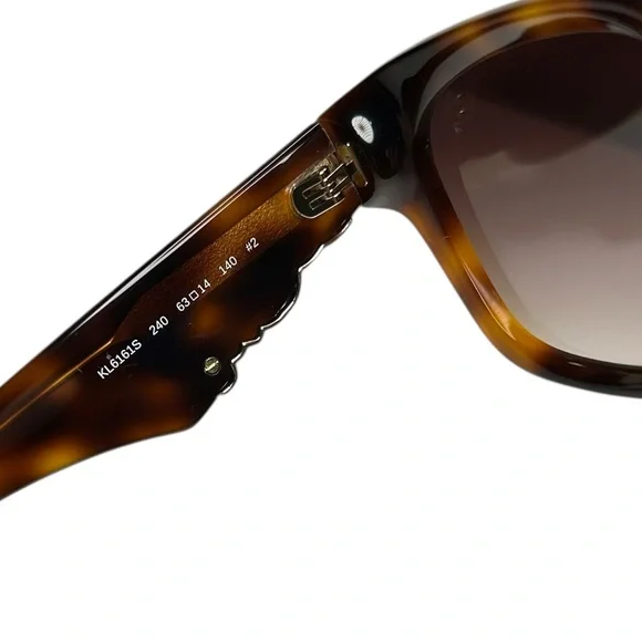 KARL LAGERFELDKL616S Cut Out SignatureSunglasses - Tortoise Shell + Gold